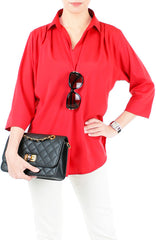 City Pursuit Blouse - Lipstick Red