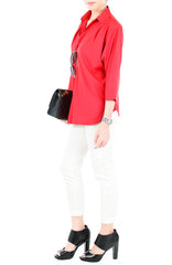 City Pursuit Blouse - Lipstick Red