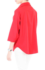 City Pursuit Blouse - Lipstick Red