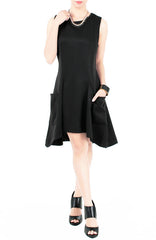 Edge Of The Night Dress With Pockets - Black