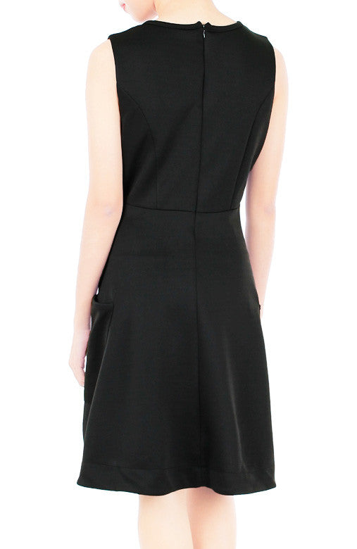 Edge Of The Night Dress With Pockets - Black