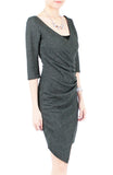 En Pointe Wrap Side Dress - Gray