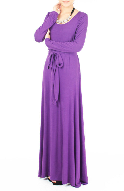 Endless Dream Long Sleeve Maxi Dress - Violet Purple