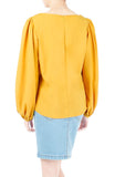 Fiesta Long Sleeve Blouse - Yellow Ochre