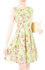 Floral Garden Terrace Flare Dress