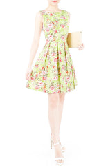 Floral Garden Terrace Flare Dress