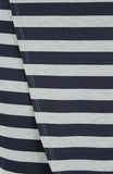Jetset Asymmetrical Stripe Dress - Navy & Grey
