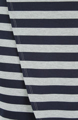 Jetset Asymmetrical Stripe Dress - Navy & Grey