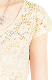 Light Lace Reception Dress - Cream
