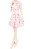 Little Tea Party Flare Dress - Sweet Pink