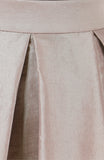 Magnificence Satin Flare Midi Skirt - Heliotrope Gray