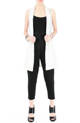 Nine Lives Tuxedo Vest - White