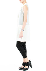 Nine Lives Tuxedo Vest - White