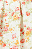 Oriental Rose Blooms Flare Dress