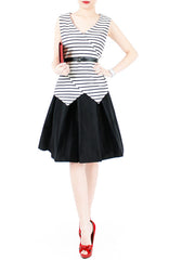 Perfect Architect Stripe Blouse - White
