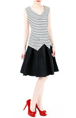 Perfect Architect Stripe Blouse - White