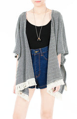 Runway Festival Kimono With Crochet Trim