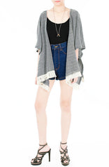 Runway Festival Kimono With Crochet Trim