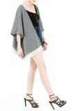 Runway Festival Kimono With Crochet Trim