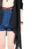 Soft Breeze Long Knit Cardigan - Black