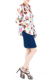 Sundae Funday Long Sleeve Blouse - Vanilla