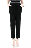 Walking On Thin Line Pleated Trousers - Black
