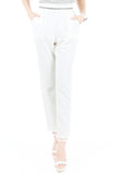 Walking On Thin Line Pleated Trousers - White
