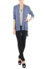 Wanderer Fine Knit Cardi - Lavender Blue