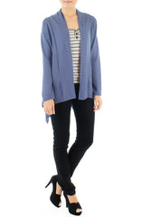 Wanderer Fine Knit Cardi - Lavender Blue