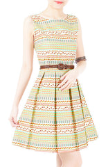 Wanderlust At Heart Flare Dress - Green