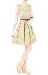 Wanderlust At Heart Flare Dress - Green