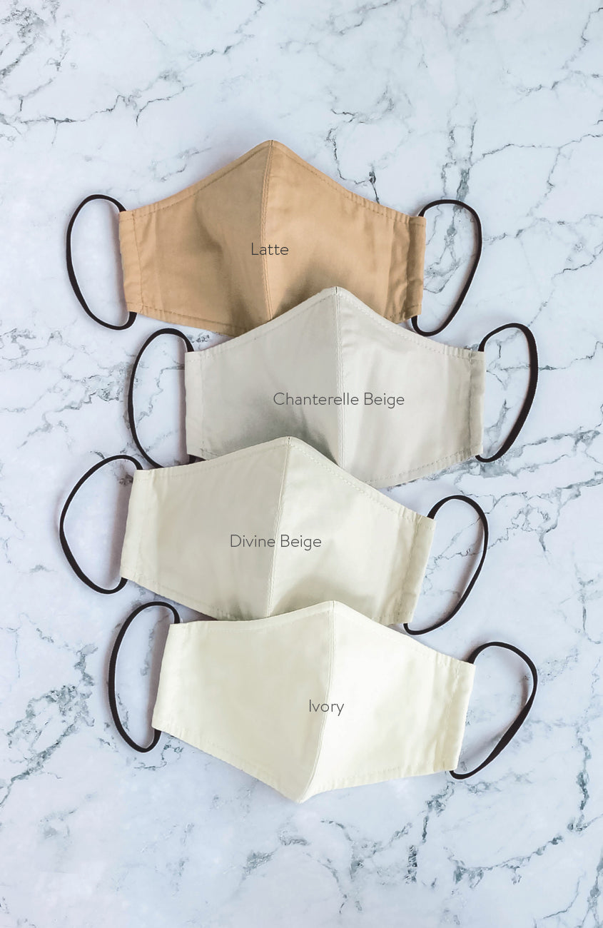 Essential Pure Cotton Face Mask in Latte